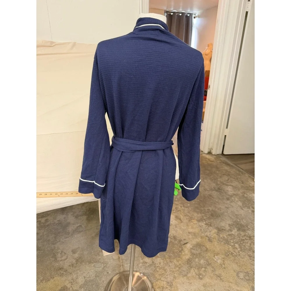 Amazon Essentials Navy Waffle Knit Robe | Soft Lightweight‎ Spa Bathrobe